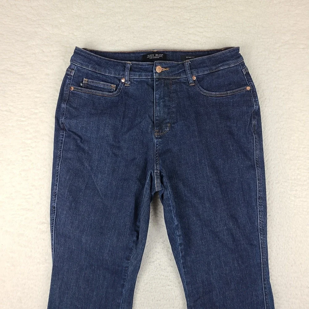 Judy Blue Jeans Womens 14W Blue Skinny Fit Dark Wash Denim JB88894